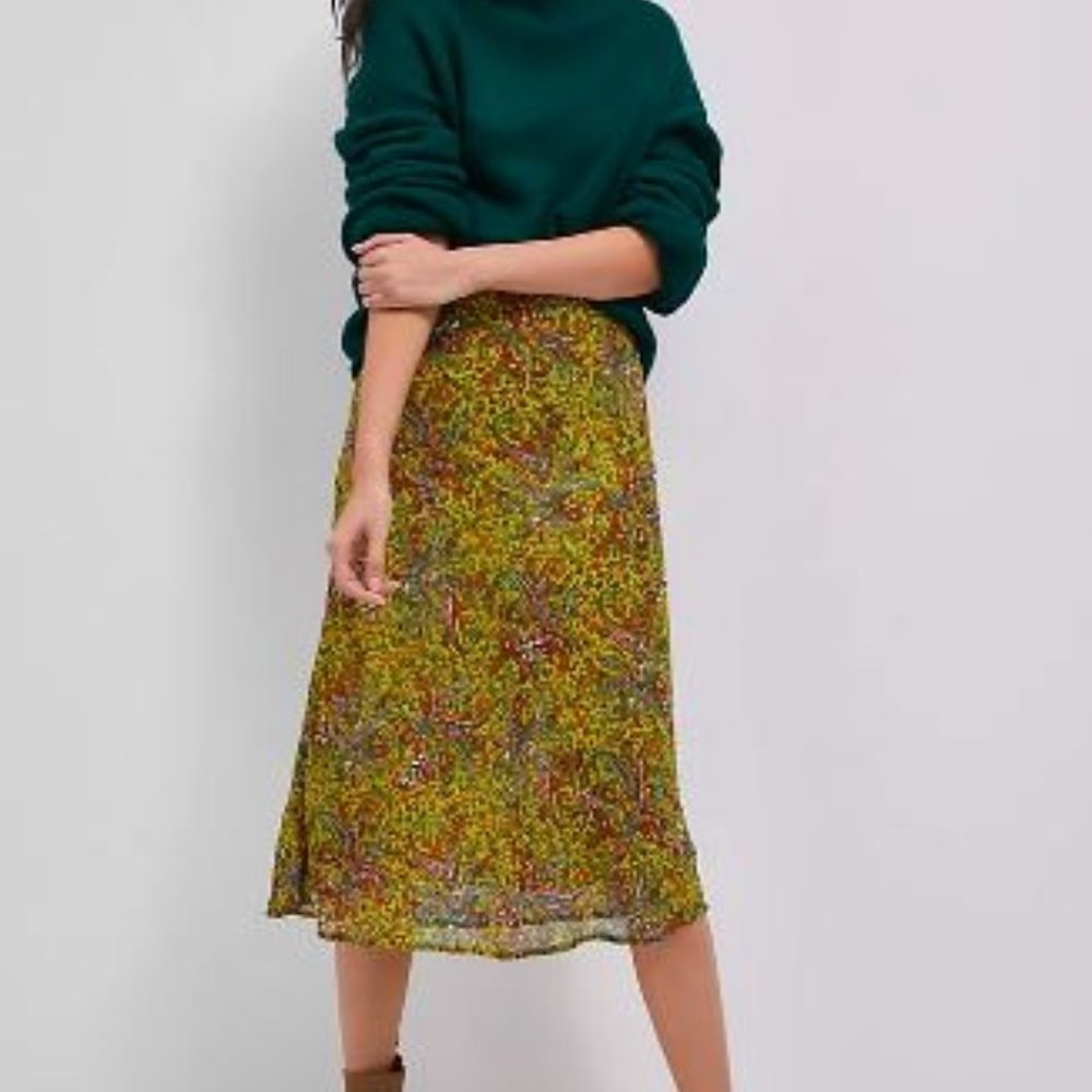 Maeve Cathryn Sequined Midi Skirt